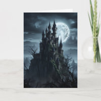 Gotische Burg um Mitternacht