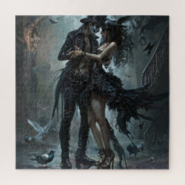 Gotische Couple Embrace in der Straße