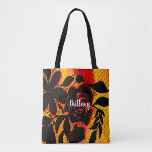Gotische dunkle Blumenbildschirme Tasche
