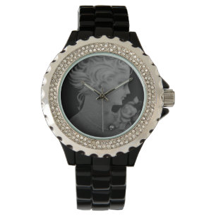 Gotische elegante romantische Miniatur Armbanduhr