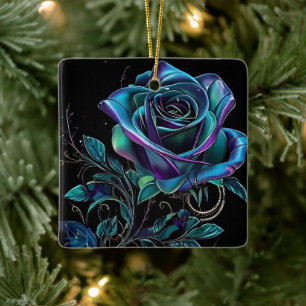 Gotische Eleganz Weihnachten Keramikornament