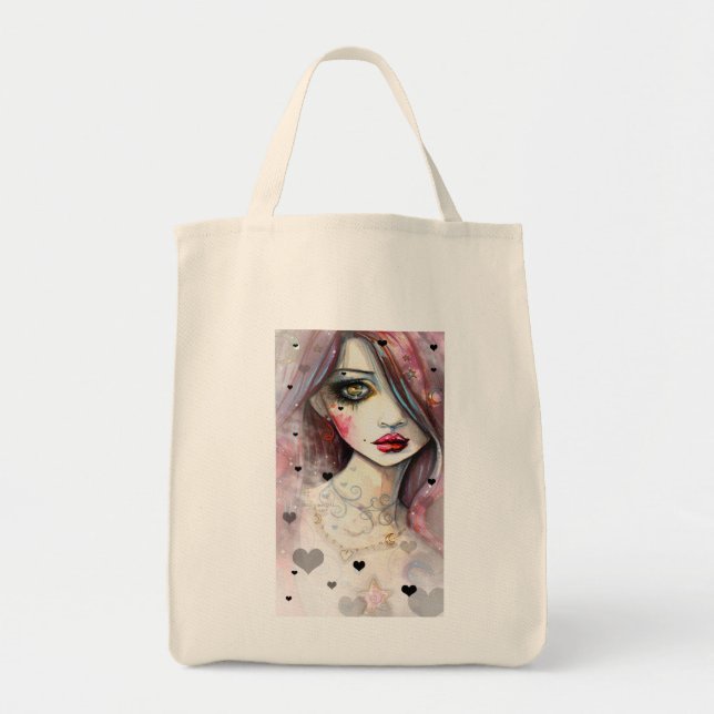Gotische Fantasy Kunst, Dichtung und Musik Tragetasche (Vorne)