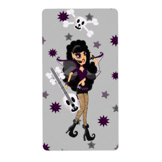 Gotische Fee mit Skull Guitar