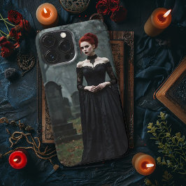 Gotische Frau auf Grave Yard iPhone 13 Pro Max Hülle