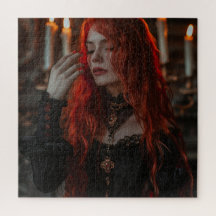 Gotische Frau mit rotem Haar