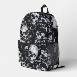 Gotische Gartenschnecken und Blumengoten Sommer Bedruckter Rucksack