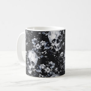 Gotische Gartenschnecken und Blumengoten Sommer Kaffeetasse
