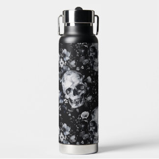 Gotische Gartenschnecken und Blumengoten Sommer Trinkflasche