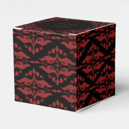 Gotische Gastgeschenk Hochzeit Box Rot und Schwarz Geschenkschachtel