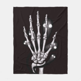 Gotische Geister Skeletthand Fleecedecke