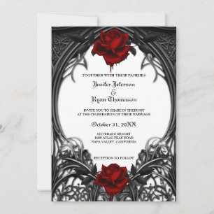 Gotische Halloween-Hochzeitseinladung Einladung