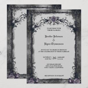 Gotische Halloween-Hochzeitseinladung Einladung