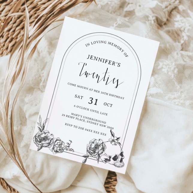 Gotische Handzeichnung vom 30. Geburtstag Party Einladung (Von Creator hochgeladen)