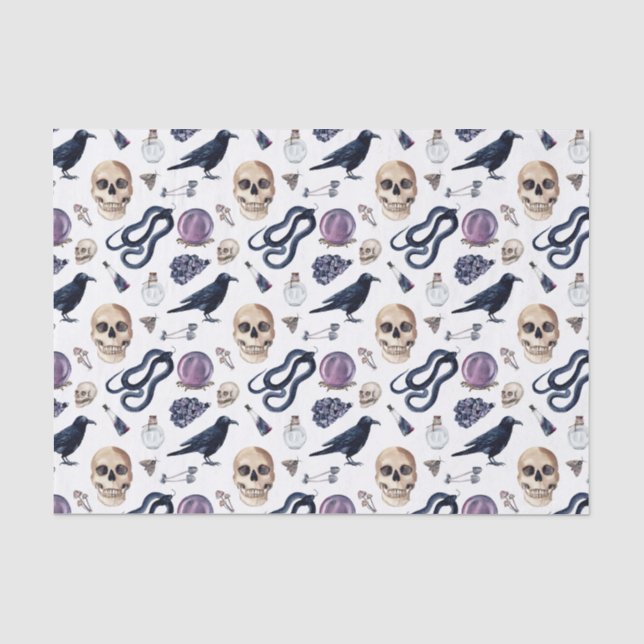 Gotische Hexerei und Zauberaccessoires Seidenpapier (Vorderseite)
