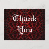 Gotische Hochzeit elegant Danke Postcard
