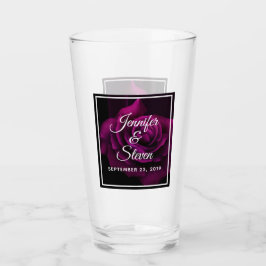 Gotische Hochzeit mit Lila Rote Rose Glas