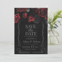 gotische Hochzeit Speichern Sie das Datum der Einl