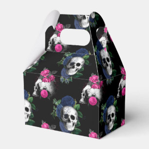 Gotische Hochzeit von Navy Blue und Pink Floral Sk Geschenkschachtel