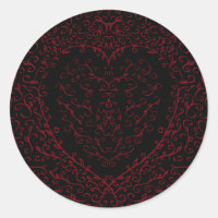 Gotische Hochzeitsaufkleber für Rotes und Schwarze