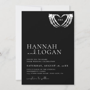 gotische Hochzeitseinladung, Halloween-Hochzeit Einladung