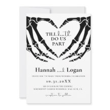 gotische Hochzeitseinladung, Halloween-Hochzeit