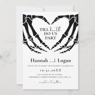 gotische Hochzeitseinladung, Halloween-Hochzeit Einladung