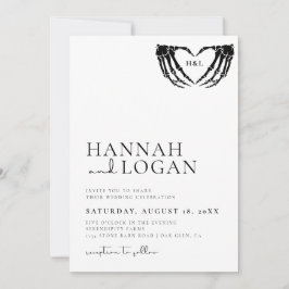 Gotische Hochzeitseinladung, Minimalistische Hochz Einladung
