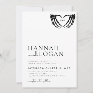 Gotische Hochzeitseinladung, Minimalistische Hochz Einladung