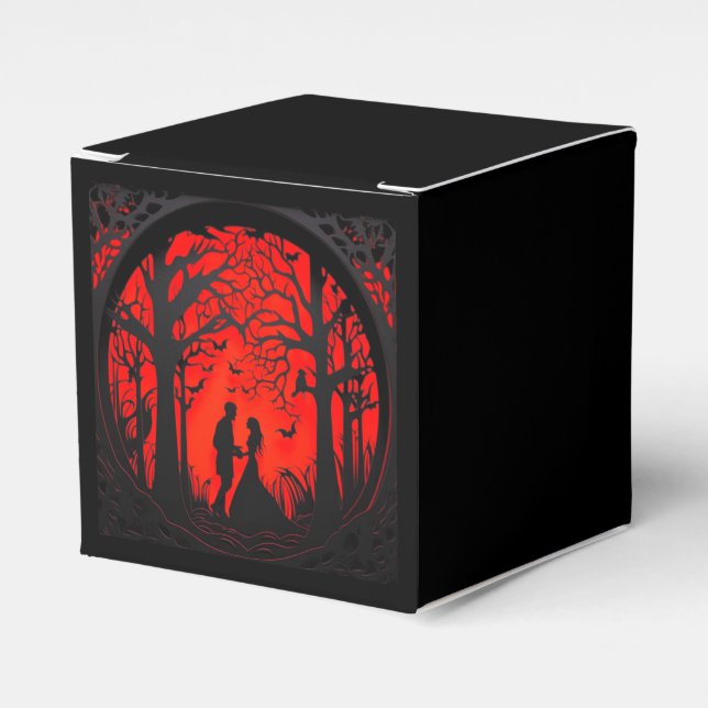 Gotische Hochzeitsromane Silhouette Geschenkschachtel (Vorderseite)