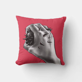 Gotische Horrorkunst - erstochene Hand Kissen