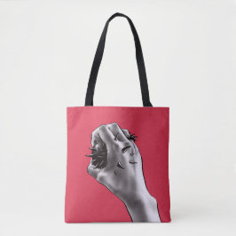 Gotische Horrorkunst - erstochene Hand Tasche