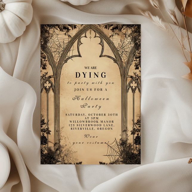 Gotische Kathedrale Arch Halloween Einladung (Von Creator hochgeladen)