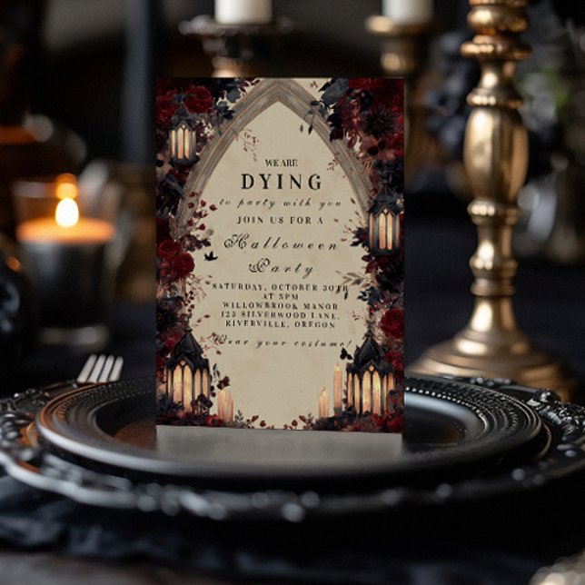 gotische Kathedrale Arch Halloween Feier Einladung (Von Creator hochgeladen)