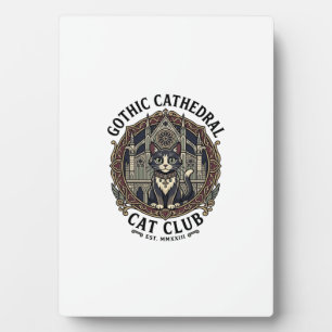 Gotische Kathedrale Katze Katze Grafik T-Shirt Kun Fotoplatte