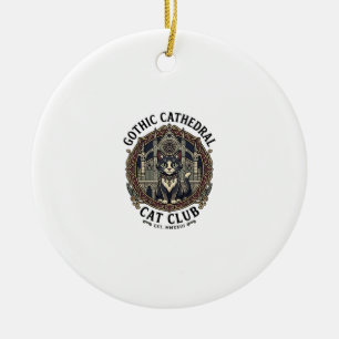 Gotische Kathedrale Katze Katze Grafik T-Shirt Kun Keramik Ornament