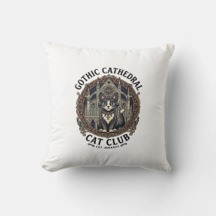 Gotische Kathedrale Katze Katze Grafik T-Shirt Kun Kissen
