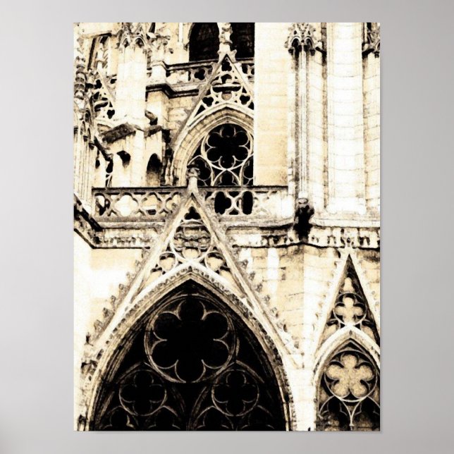 Gotische Kathedrale ~ Poster / Print (Vorne)