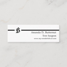 Gotische klassische englische Initiale des Mini Visitenkarte