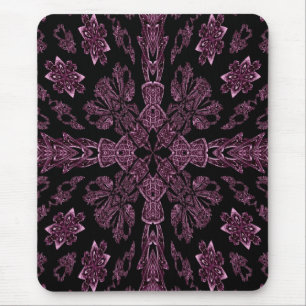 Gotische lila und schwarze Kreuzmousepad Mousepad