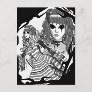 gotische Lolita Postkarte
