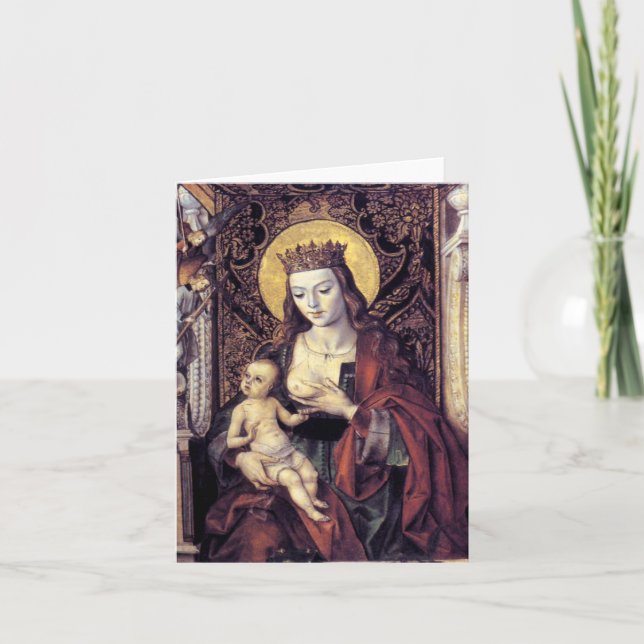 Gotische Madonna und Kinderkarte Feiertagskarte (Vorderseite)