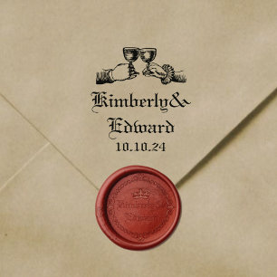 Gotische Mittelalterliche Fantasy-Hochzeit Gummistempel