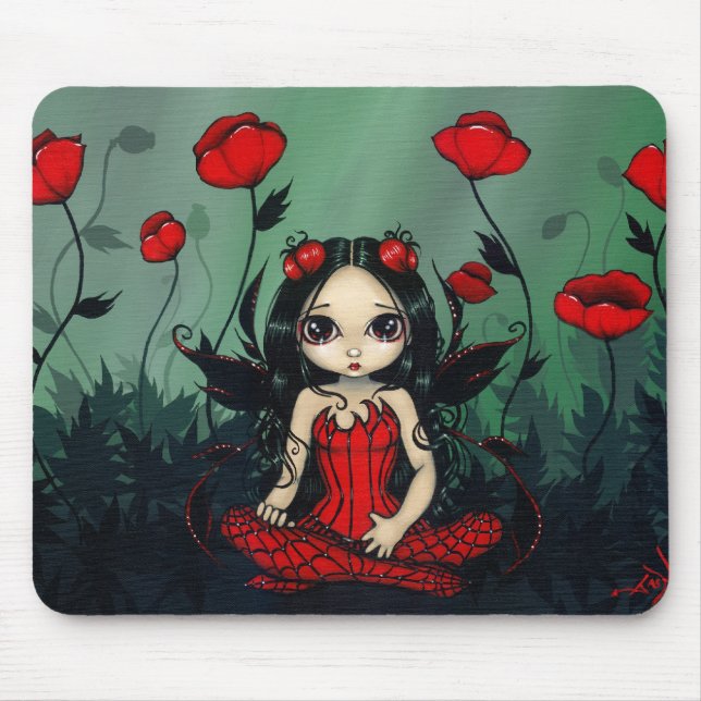 Gotische Mohnblumenfee Mousepad des (Vorne)
