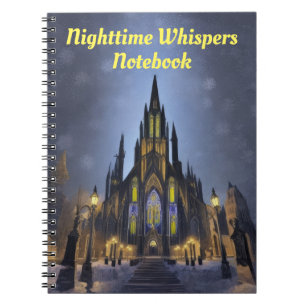 Gotische Nachtkathedrale Notizblock