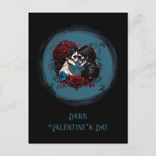 Gotische Paare lieben Valentinstag Postkarte (Vorderseite)