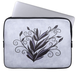 Gotische Pflanze Blumenwirbel blühte Naturliebhabe Laptopschutzhülle