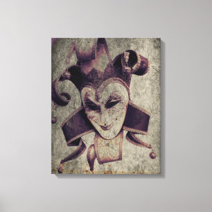 Gotische Renaissance-schlechter Clown-Joker Leinwanddruck