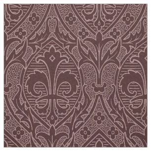 Gotische Revival Fleur de Lys - Wein Stoff