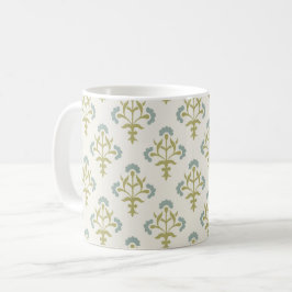 Gotische Revival Stenciled Blume Kaffeetasse