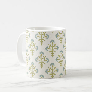 Gotische Revival Stenciled Blume Kaffeetasse